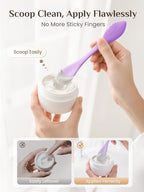 Rena Chris 3 pcs Silicone Face Scrubber, 3 in 1 Face Mask Applicator & Facial - Image 5