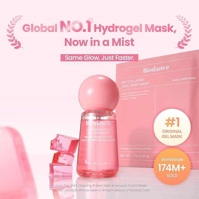 BIODANCE Collagen Peptides Jelly Serum Mist, Hydrating Face Mist, Anti-Aging - Image 2
