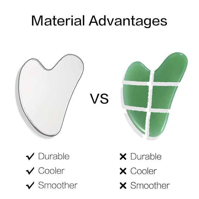 Gua Sha Facial Tools, Stainless Steel Guasha Tool - Image 5