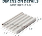 2 Pcs Soap Dish for Bathroom, Marble Bar Soap Holder for Kitchen Countertop - Image 5