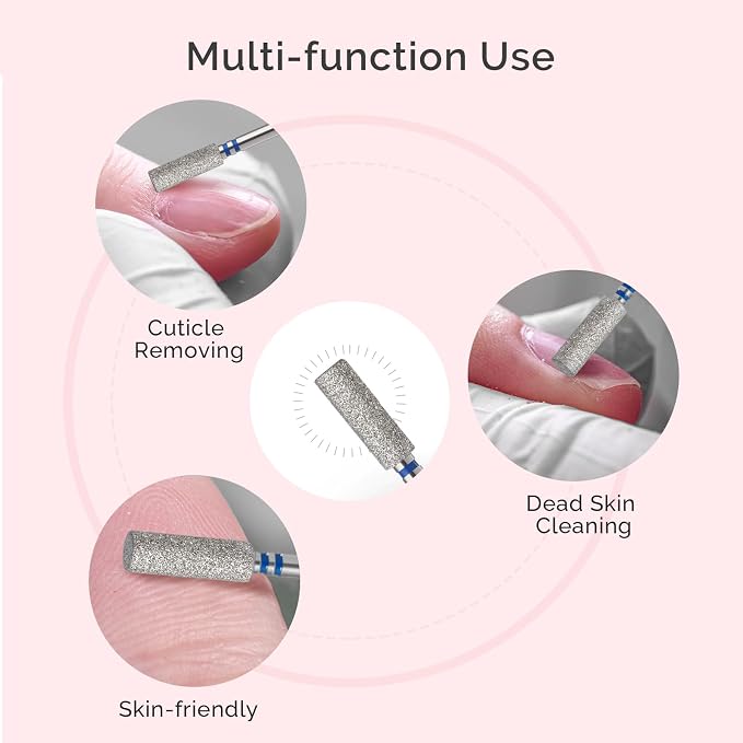 MelodySusie 4mm Barrel Shape Cuticle Clean Nail Drill Bit 3/32'', Professional - Image 7