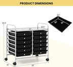 Giantex 12 Drawers Rolling Cart, Mobile Storage Drawer Cart, Classroom - Image 3