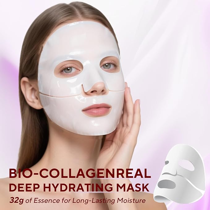 Collagen Face Mask, 4 Pack Bio-Collagen Real Deep Mask Overnight Hydrating Face - Image 2