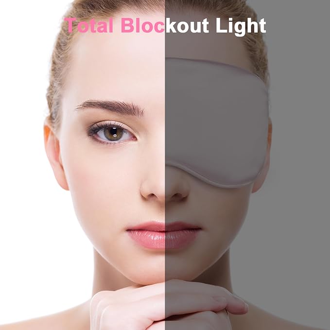 Sleep mask w/Cooling Gel Eye Mask, Reusable Ice Silk Blackout Eye Cover - Image 5