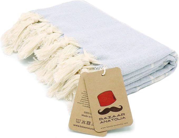 Bazaar Anatolia Turkish Beach Towel – 100% Cotton, Quick Dry, Sand Free Towel - Image 6