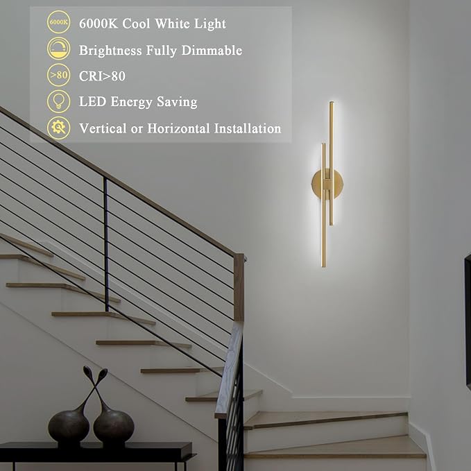 EDISLIVE Dimmable Modern LED Vanity Light Fixtures Bathroom Vanity Wall Lighting - Image 7