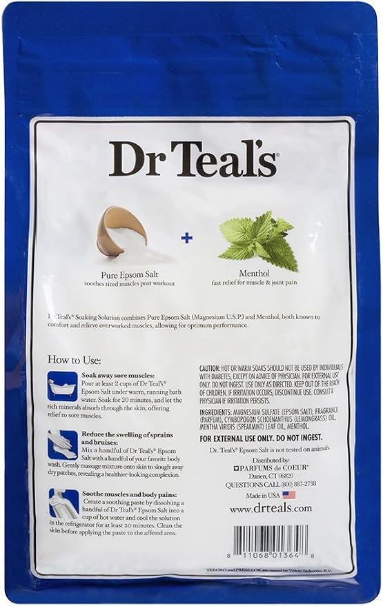 Dr Teal's Epsom Salt Magnesium Soak, Pre & Post Workout - Image 2
