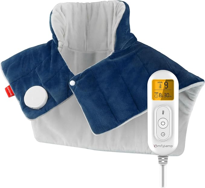 Comfytemp Heating Pad for Neck and Shoulders and Back, 2.6lb Weighted Electric by Comfytemp