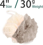 24 Pack Travel Loofah, Individually Wrapped Small Loofah Shower Pouf, 4 inch - Image 4