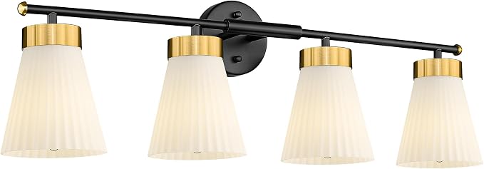 4-Light Bathroom Light Fixture, HWH 32 Inch Vanity Lights Over Mirror, Modern by HWHINVESTMENT