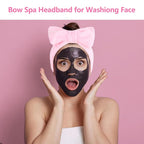 Ondder 8 Pack Makeup Headband Black and Pink Spa Headband Skincare Headbands - Image 4
