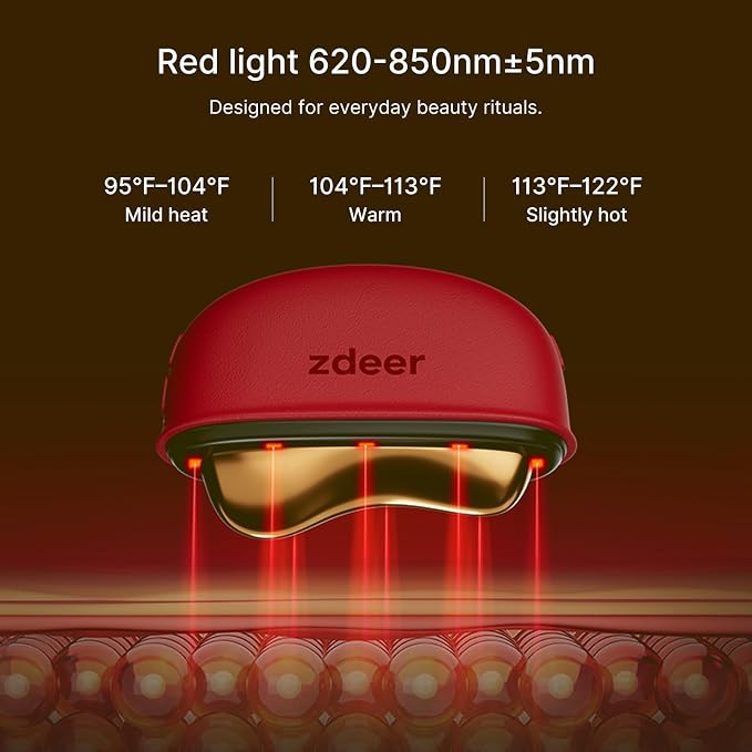 ZDEER LED Red Light Therapy for Face & Neck Massager Facial Care Device – - Image 4