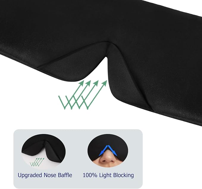 Mulberry Silk Sleeping Eye Mask, ALASKA BEAR Wraparound Style Comfort Ear Muff - Image 4