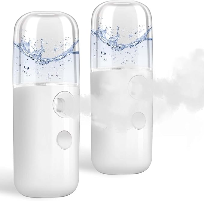 GIVERARE 2 Pack Nano Facial Steamer, Handy Mini Mister, USB Rechargeable Mist by GIVERARE