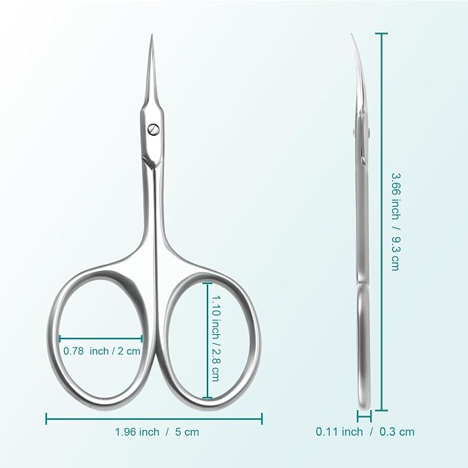 Lermende Cuticle Scissors Extra Fine Curved, Portable Stainless Steel Manicure - Image 7