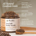 Bare Botanics Coconut Coffee Body Scrub 24oz | Made in Madison, WI | All - Image 2