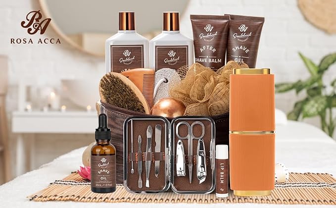 21 Pcs Sandalwood Bath & Body Care Gift Basket Set - Image 8