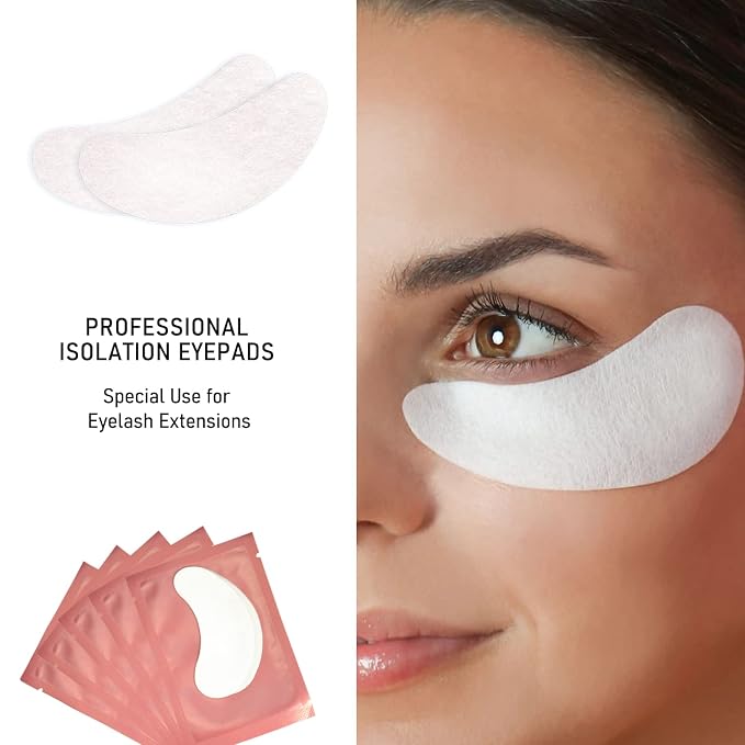 VEYES INC 50 Pairs Pink Hydrogel Eye Patch Eyelash Extension Natural Lint Free - Image 3