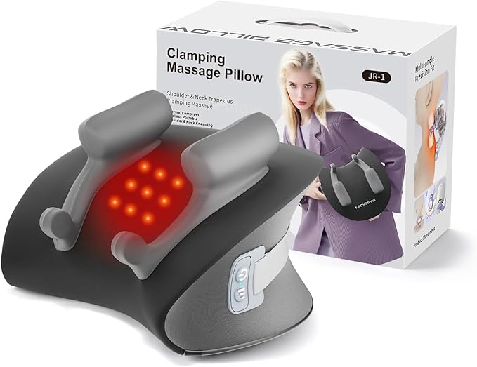 Shiatsu Neck Massager with Heat, Cordless Portable Cervical Traction Device by Unknown