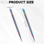 2Pcs Stainless Steel Cuticle Pusher Portable Nail Cleaner Remover Dead Skin - Image 2