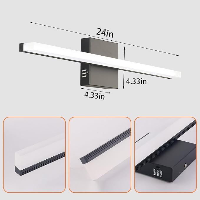 LED Bathroom Vanity Light, 14W Bathroom Mirror Light Fixtures, 3 Color - Image 5