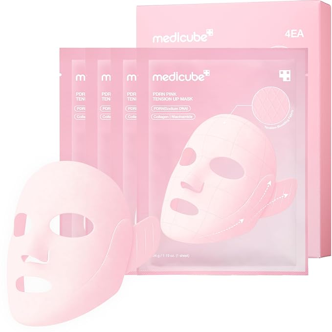 medicube PDRN Pink Tension Up Mask | 3-Step V-line Mask by medicube