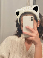 Huachi 2 Packs Cute Cat Spa Headband - Image 5
