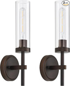 SANTOSTOCK Oil Rubbed Bronze Wall Sconces Set of Two, Bathroom Wall Sconces by SANTOSTOCK