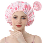 Years calm Shower Caps for Women Reusable Waterproof, Double Layer Waterproof by Yearscalm