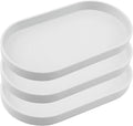 White Small Tray, 3 Pack Oval Tray by VCREATC-VCREATEFORCUSTOMER