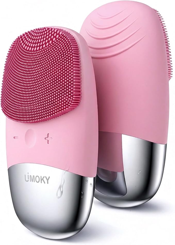Facial Cleansing Brush, 3-in-1 Electric Silicone Face Scrubber, Vibrating by Uimoky