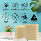 Simple Scents Australia Coconut Vanilla Scented Natural Soap Bars, 3.5oz - Image 3