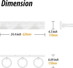 LED Bathroom Light Fixtures, 24inch White Vanity Lights, Modern 3 Light Acrylic - Image 2