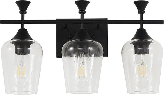 Bathroom Light Fixtures, Matte Black Vanity Lights by BringBrightnesstoYourLife