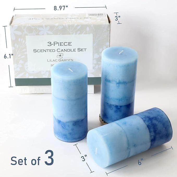 Lilac Scented Pillar Candles - Image 5