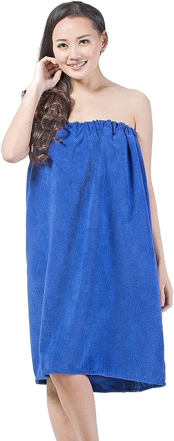 FakeFace Women Absorbent Microfiber Bath Towel Body Wrap Set Gym Spa Robe Dry - Image 4