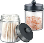 Amolliar 6Pc Apothecary Jars Bathroom Vanity Organizer- Rustic Farmhouse Decor - Image 7