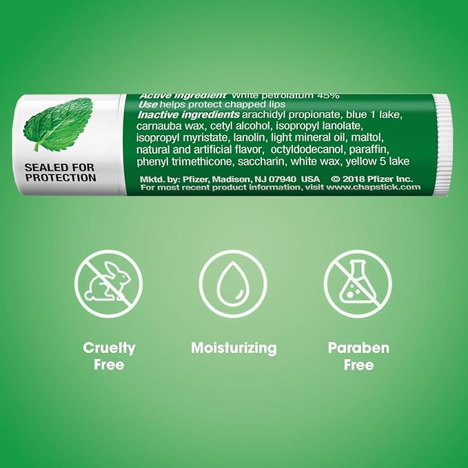 ChapStick Classic Skin Protectant Flavored Lip Balm Tube, 0.15 Ounce - Image 9