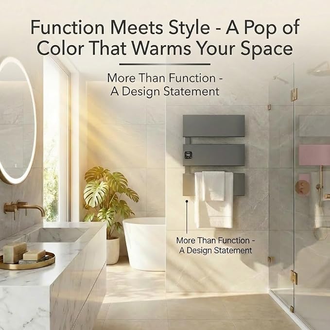 Electric Towel Warmer, Heated Towel Rack - Image 4
