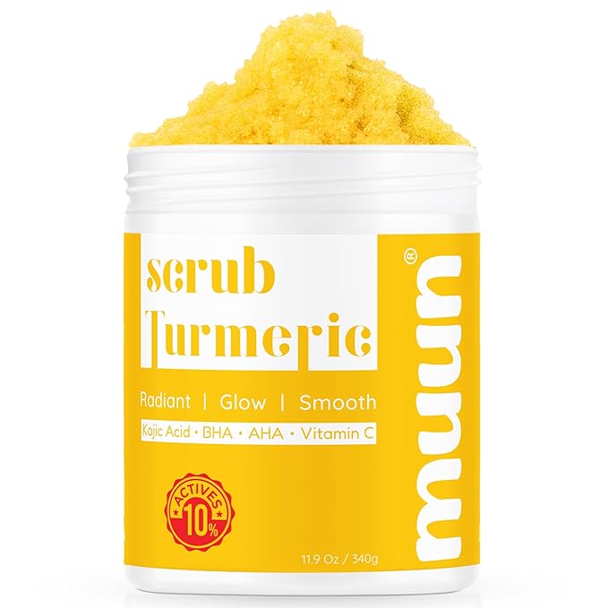 Muun Turmeric Scrub with Kojic Acid AHA/BHA Face &Body - Image 7