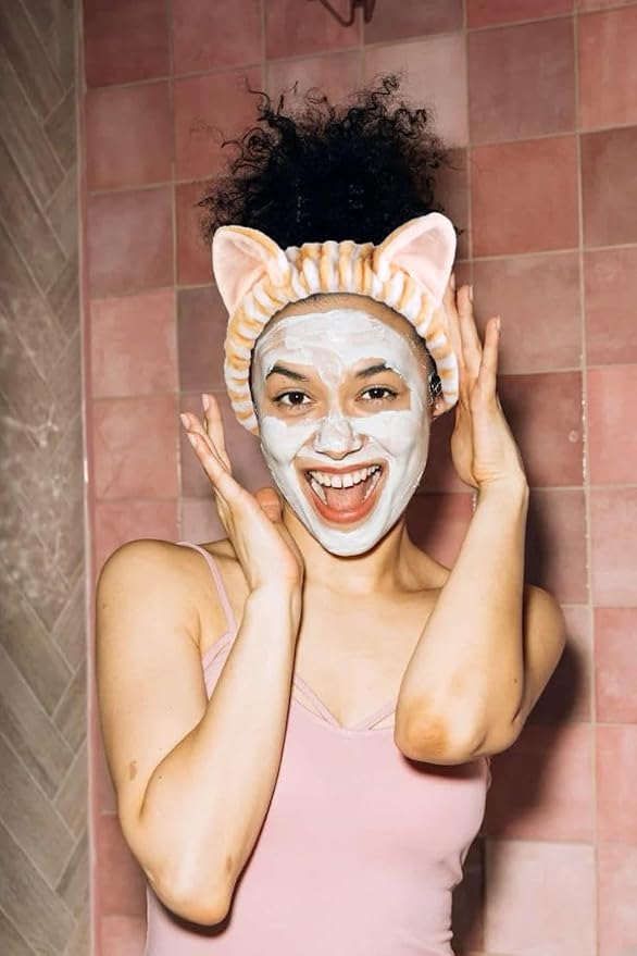 TEBIEKOY Plush Cat Ears Spa Headband - Image 5