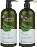 Avalon Organics Hand & Body Lotion, Aloe Unscented, 32 Oz- Pack of 2 by Avalon