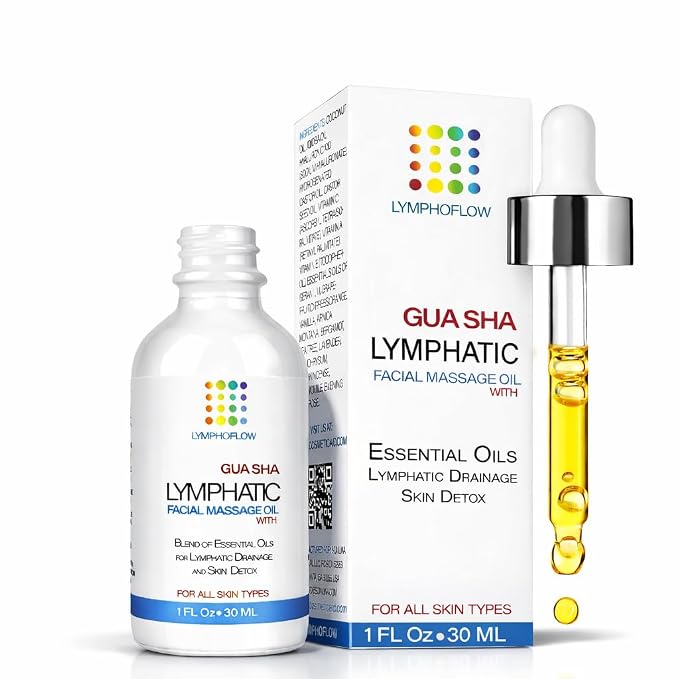 Bruizex Lymphatic Drainage Oil for Face & Neck Massage, Coconut & Jojoba Oil by BruizexTheUltimateRecoveryMust-Have