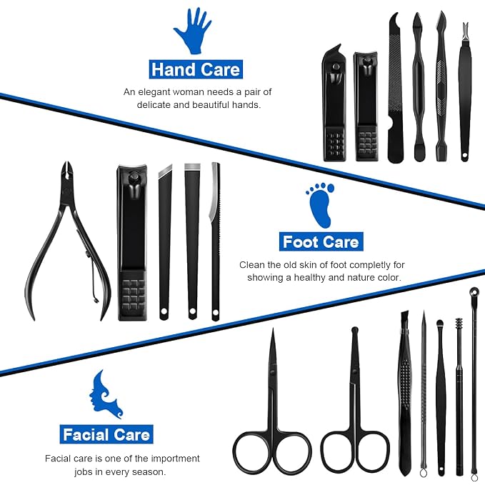 Professional Stainless Steel Nail Clipper Travel & Grooming Kit Nail Tools - Image 3