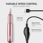 GAOY Electric Nail Drill for Acrylic and Gel, USB Electric Nail File, Portable - Image 4