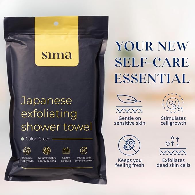 Sima Brand Exfoliating Washcloth Face & Body Scrub Towel - Image 2