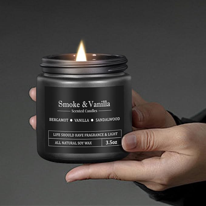 8 Pack Scented Candles for Men, Masculine Candle Gift Set - Image 8