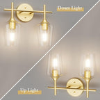 Ralbay Gold Bathroom Light Fixtures 2-Lights - Image 3