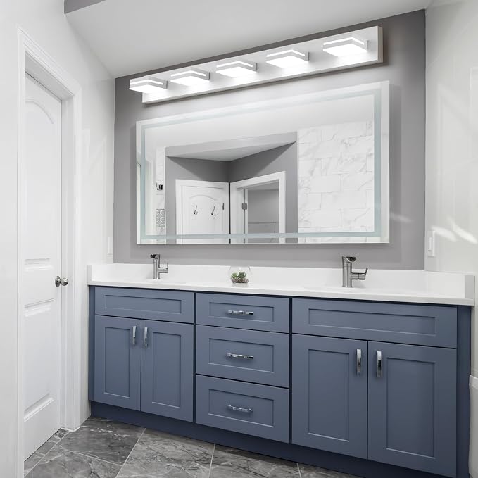 SineRise LED Modern Bathroom Vanity Light Fixtures, Matte White Modern Acrylic - Image 7