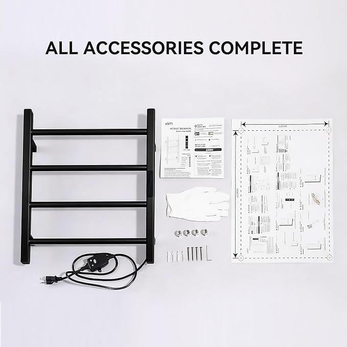 Heated Towel Racks for Bathroom, Hot Towel Warmer 4 Bars - Image 9